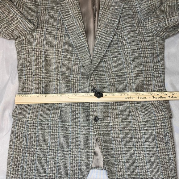 Magee Donegal Mist Tweed Sport Coat Blazer Men’s 43r Houndstooth Gray - Picture 9 of 16